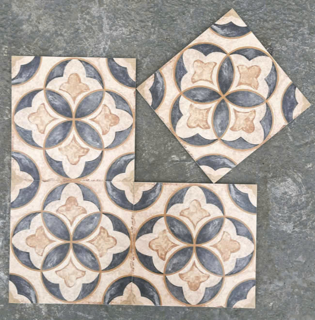 Gạch bông TQ, KT 300x300 mm, Xương Porcelain mặt mờ mã MF3180 (FG30627) 1h/1m/11v