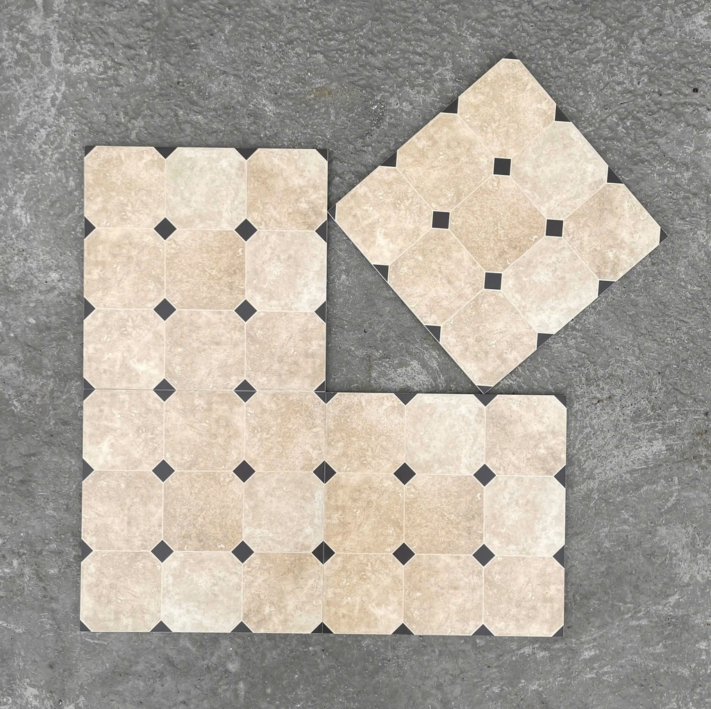 Gạch bông TQ, KT 300x300 mm, Xương Porcelain mặt mờ mã MF3184/FG30163 (1h/1m/11v)