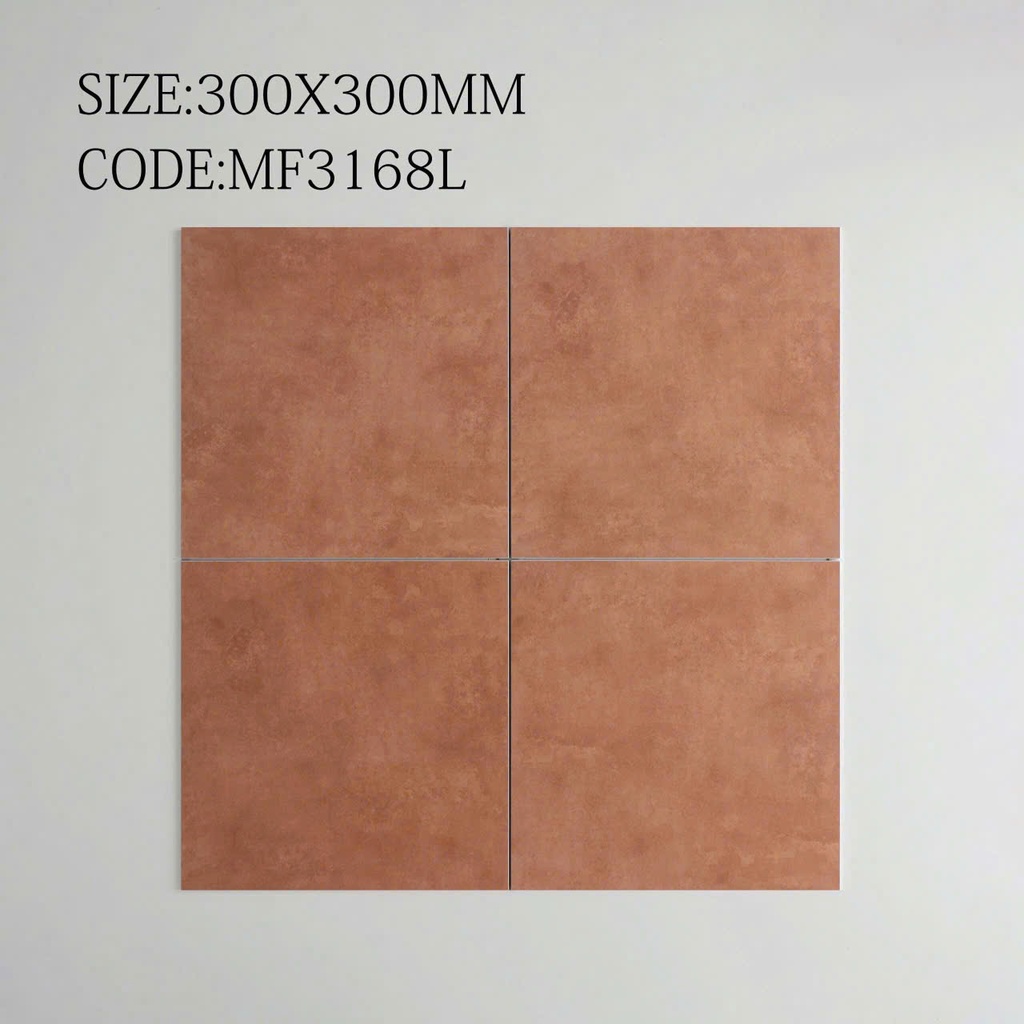 Gạch bông giả cổ  TQ, KT 300x300 mm Xương porcelain mặt mờ, mã MF3168L (30891) (1h/1m/11v)