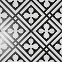 Gạch Bông họa tiết trắng đen chữ X đôi KT 200x200 mm mã IN2009-1