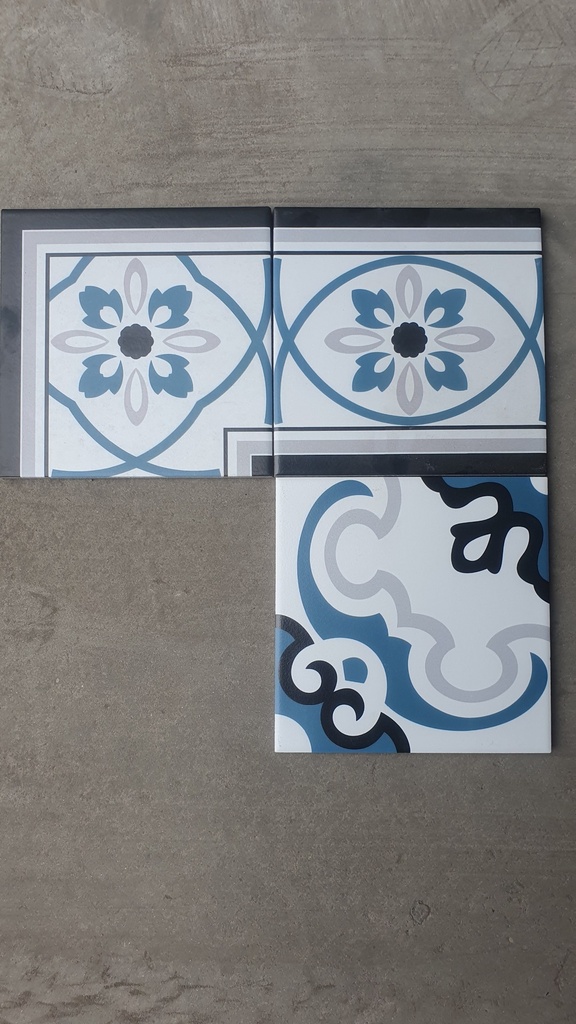 Gạch bông 200x200 mm viền góc 2035