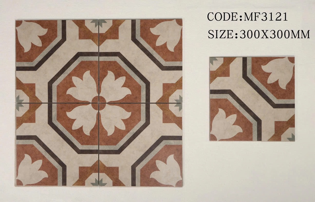 Gạch bông 300x300 mm mã MF3121 (1h/1.26m/14v)
