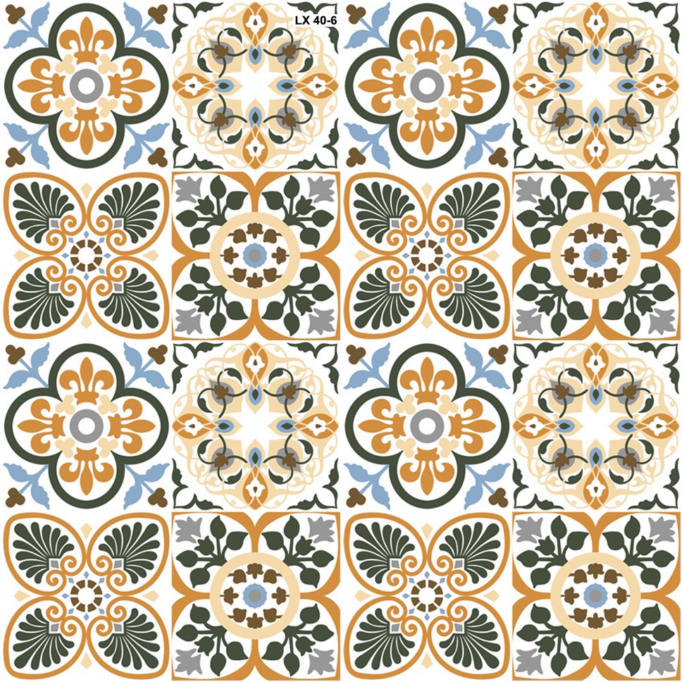 Gạch bông 400x400mm LX40-6 ( thùng 0.96m )