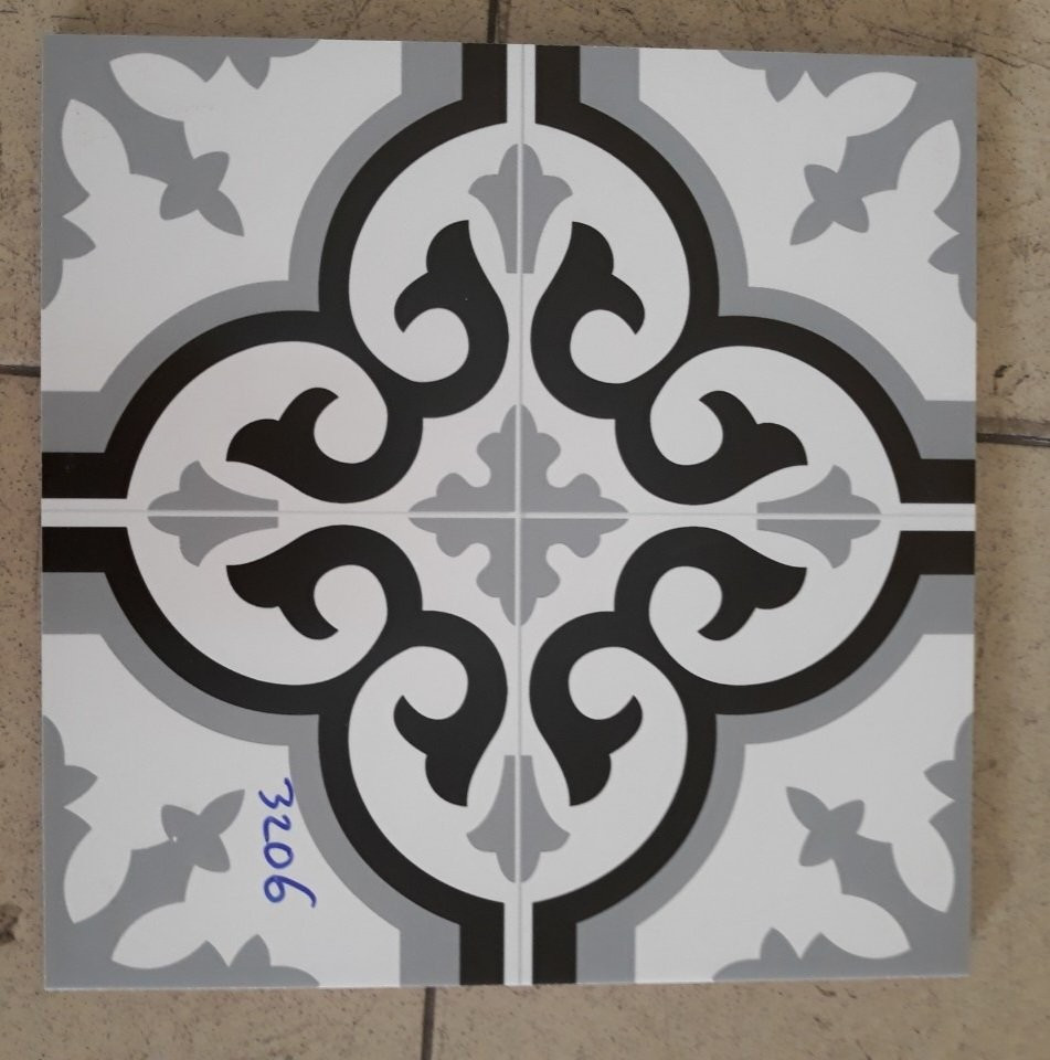 Gạch bông BNC 3206 xám kt 300x300 mmcm