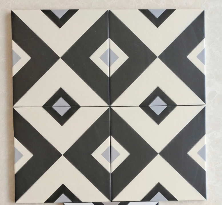 Gạch bông TQ, KT 200x200 mm, Xương Porcelain mặt mờ mã (DS2915)