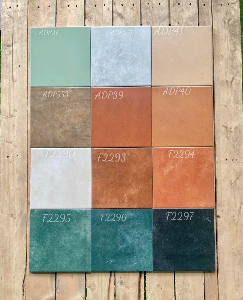 Gạch bông cam đất vân KT 200x200 mm mã ADP553