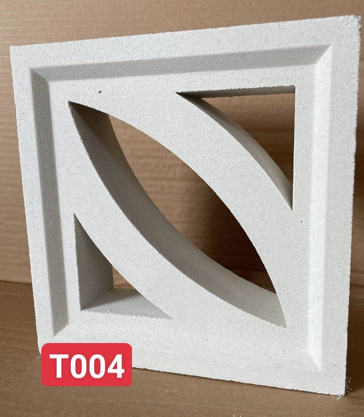 Gạch bông gió Trắng T004 kt 200x200mm 