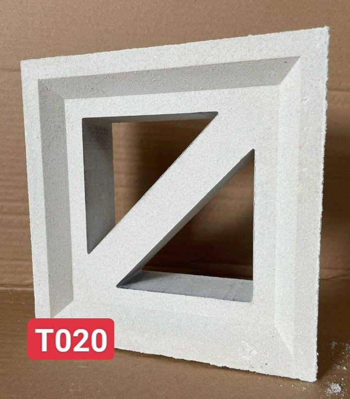 Gạch bông gió Trắng T020 kt 200x200 mmcm