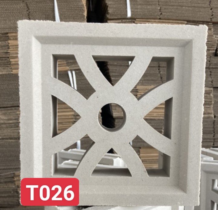 Gạch bông gió Trắng T026 kt 200x200mm