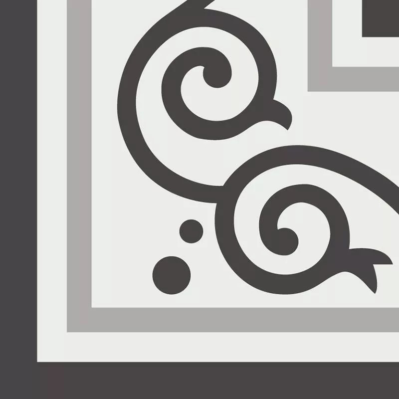 Gạch bông góc TQ, KT 200x200mm, Xương Porcelain mặt mờ mã GB_DC22053B