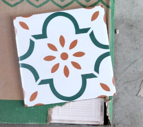 Gạch bông hoa mai đỏ F2010 KT 200x200 mm