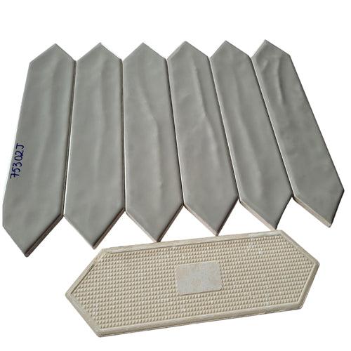 [75302J] Gạch thẻ mũi tên xám nhạt bóng KT 75x300 mm mã VP75302J