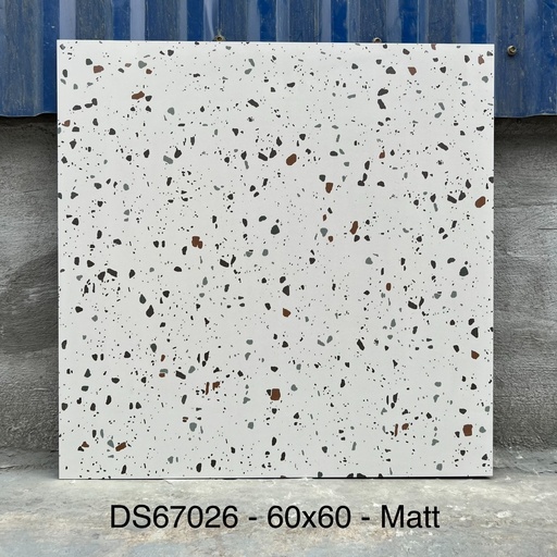 [cũ1999DS67026 (67026)] Gạch Terrazzo TQ, KT 600x600mm Xương Porcelain mờ phẳng mã DS67026 (67026)