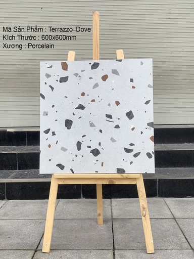 [Dove] Gạch Terrazzo Ấn Độ, KT 600x600 mm xương đá mặt mờ mã Dove