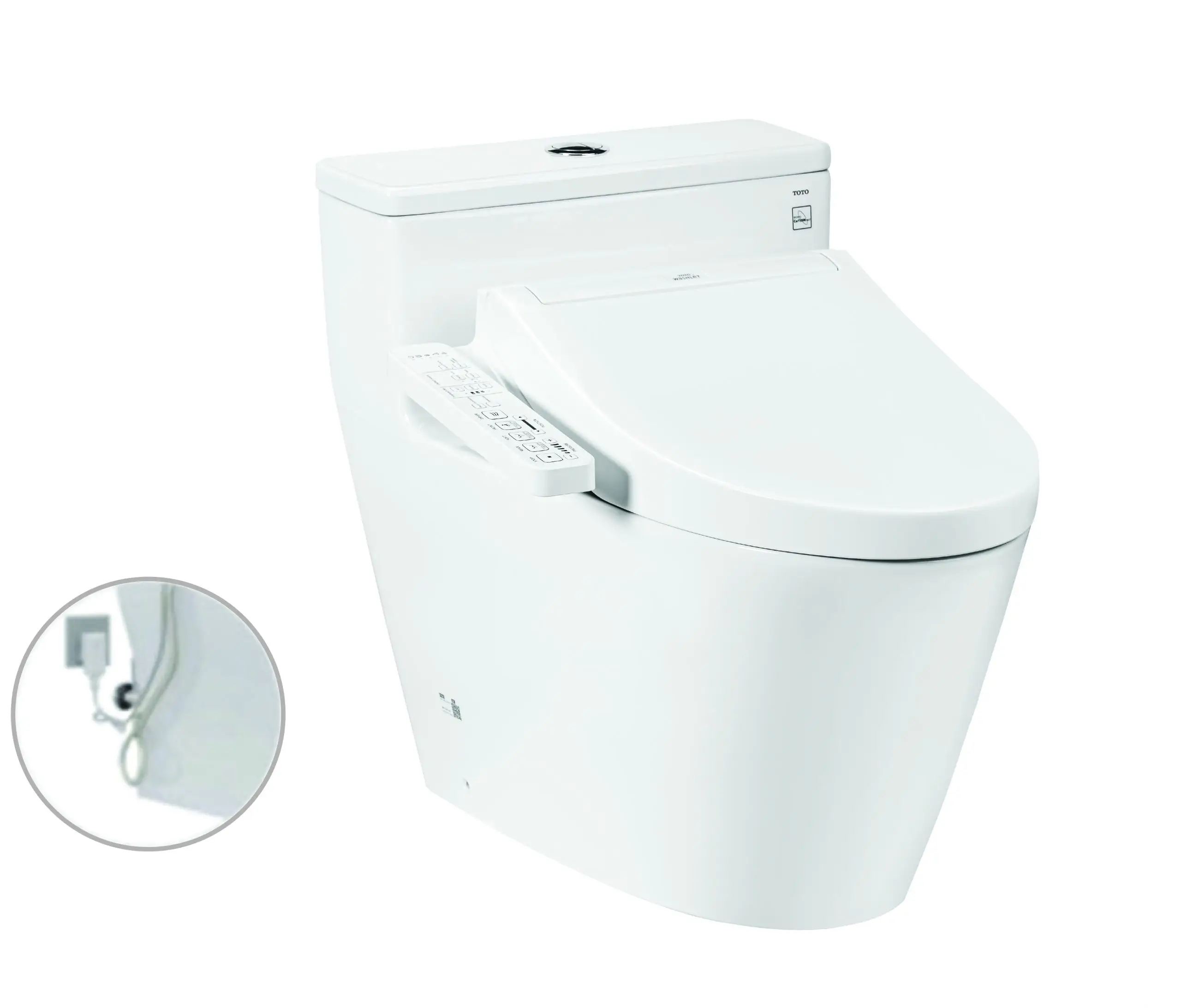 [MS625DW16XW] Bàn cầu 1 khối kèm nắp rửa điện tử WASHLET dòng C2 TCF23410AAA MS625DW16XW