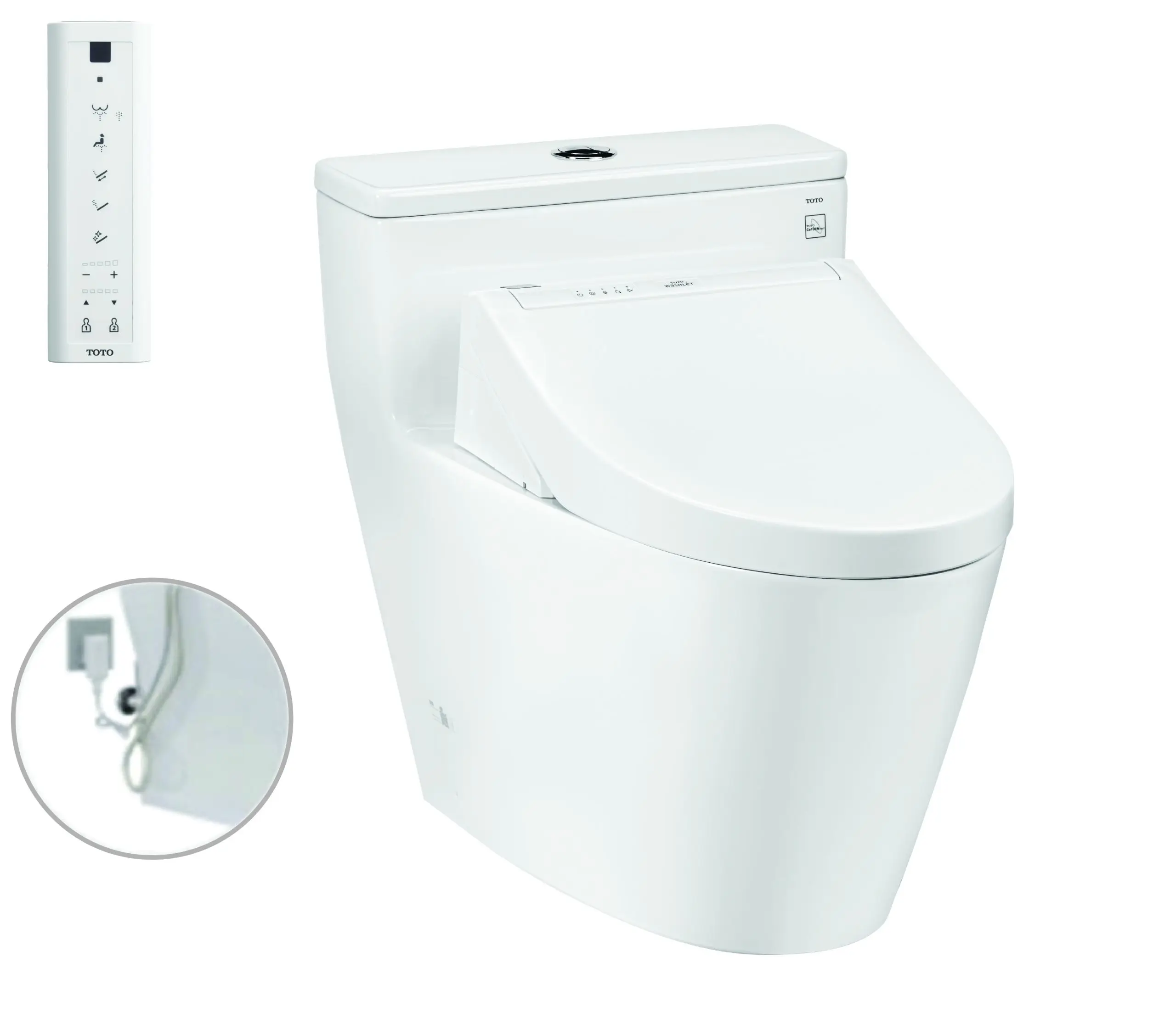 [MS625DW14XW] Bàn cầu 1 khối kèm nắp rửa điện tử WASHLET dòng C5 TCF24410AAA MS625DW14XW