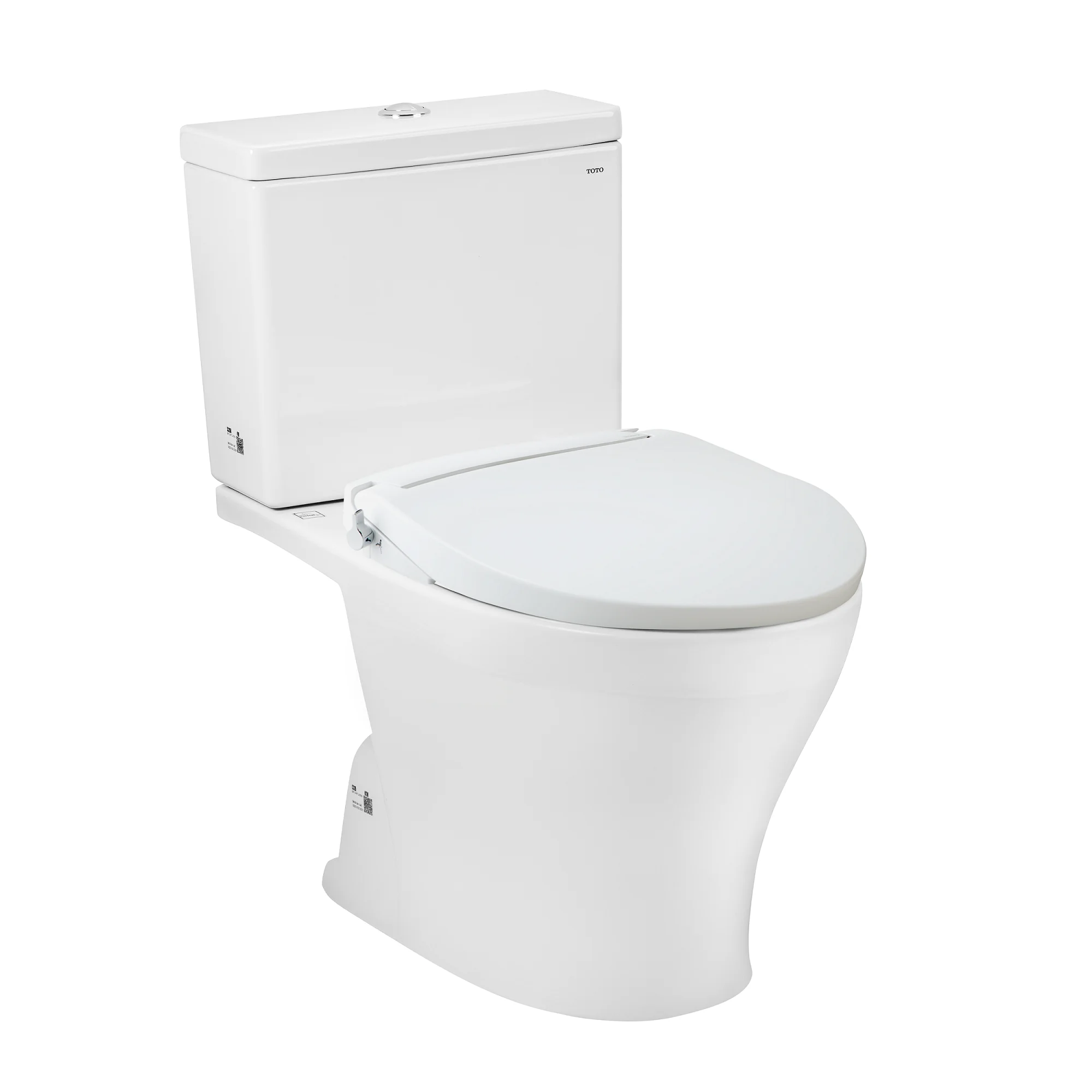 [cũ196CS326DE2XW] Bàn cầu 2 khối kèm nắp rửa cơ ECOWASHER TCW07S CS326DE2XW