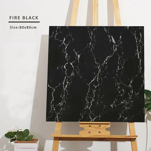 [DAISANB2B_G_87423502] Gạch lát nền Ấn Độ men bóng 800x800mm FIRE BLACK
