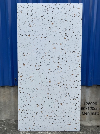 [126026_] GạchTerrazzo TQ, KT 600x1200mm Xương Porcelain mờ phẳng mã 126026