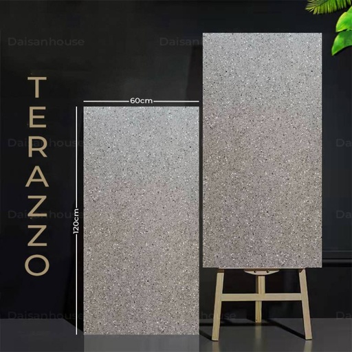 [12655] Gạch Terrazzo TQ, KT 600x1200mm Xương Porcelain mờ phẳng mã 12655 