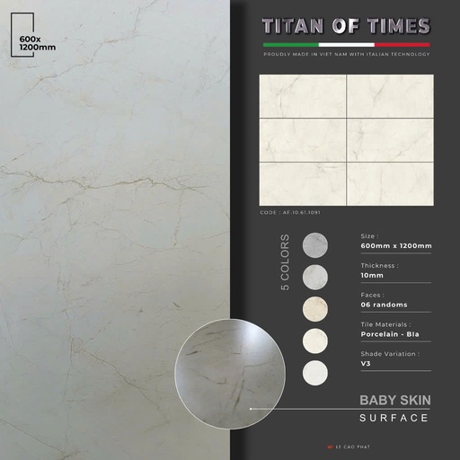 [AF.10.61.1091] Gạch 60x120 dày 10 ly Mờ mịn cao cấp AF.10.61.1091
