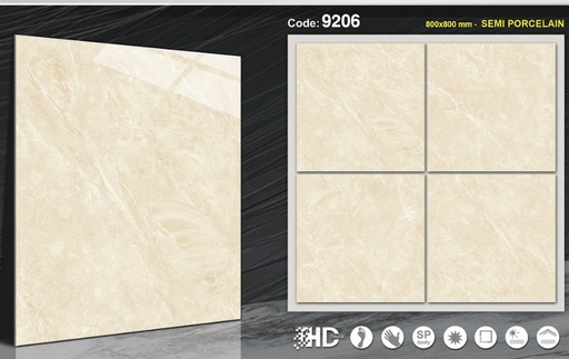 [TP9206] Gạch 800x800mm Men Matt Màu Vàng TP9206