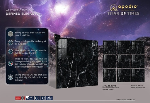 [AF.10.88.8008] Gạch Apodio 80x80 AF.10.88.8008 - Bóng