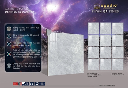 [AF.10.88.8027] Gạch Apodio 80x80 AF.10.88.8027 - Bóng