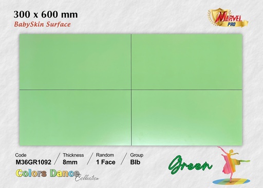[M36GR1092] GẠCH ỐP LÁT APODIO M36GR1092 - MÀU XANH LÁ (MATT MỊN)