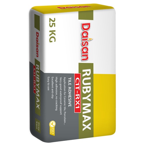 [RX1] Keo dán gạch đá RUBYMAX-RX1 xám (1bao 25kg)