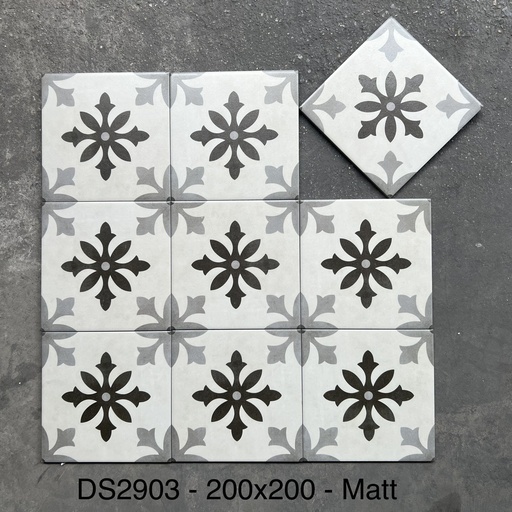 [DS2903] Gạch bông 200x200 mm mã DS2903 ( 25 viên/hộp) vỏ hoa