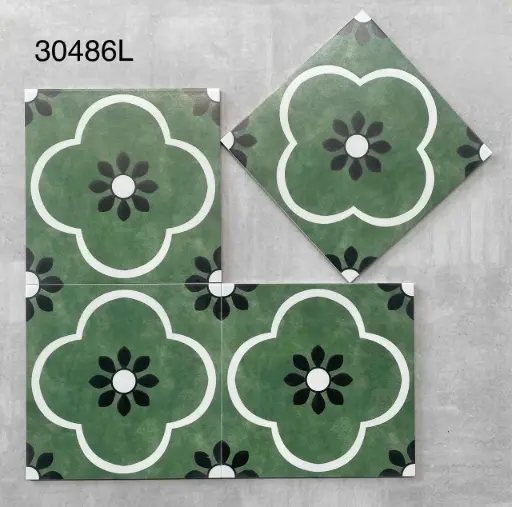 [MHB30486(30486L)] Gạch bông TQ, KT 300x300 mm, Xương Porcelain mặt mờ mã MHB 30486