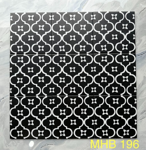 [MHB196] Gạch bông Trung Quốc, men mờ xương porcelain, KT 200x200 mm, MHB196 (1 hộp/25 viên/1m2)