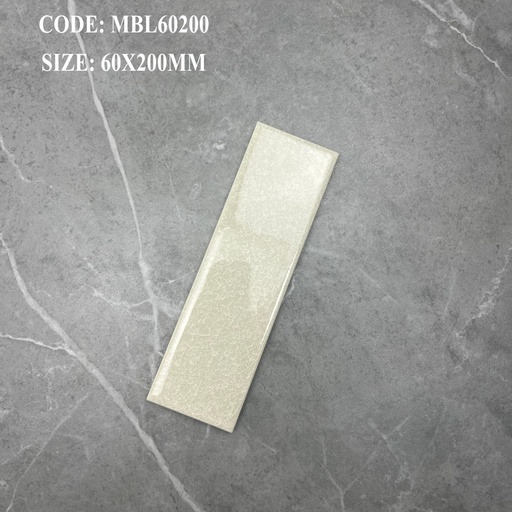 [MHD 6020] Gạch thẻ gốm men rạn trắng MHD 6020 KT 60x200mm