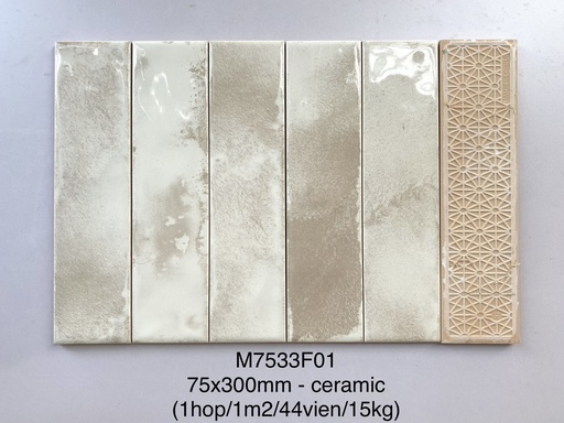 [M7533F01] Gạch thẻ 75x300 mm mã M7533F01 (1h/1m/44v)