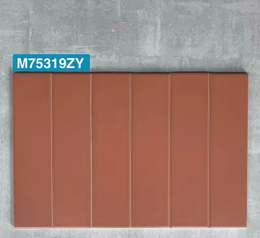 [M75319ZY] Gạch thẻ màu cam nâu men matt 75x300mm mã M75319ZY (1h/1.125m/50v)