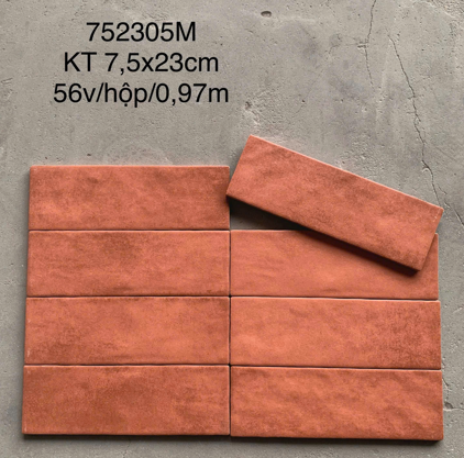 [LAN752305M] Gạch Thẻ Cao Cấp Lượn Mặt Men Matt Mã LAN752305M (1h/0.97m/56v/17.5kg)