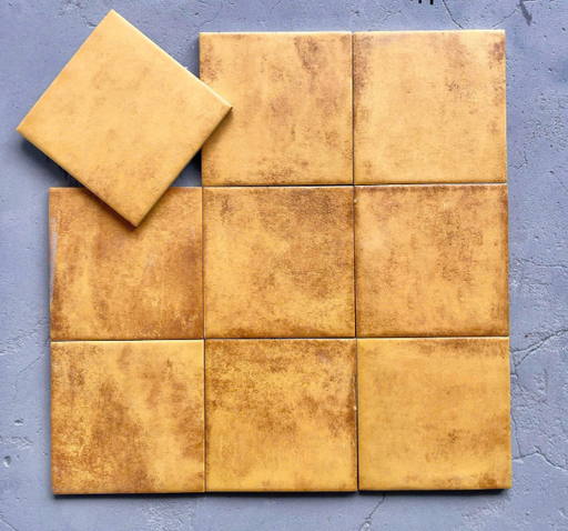 [1504M] Gạch Thẻ Men Matt Màu Vàng Lượn Mặt kt 150x150 mm Mã 1504M