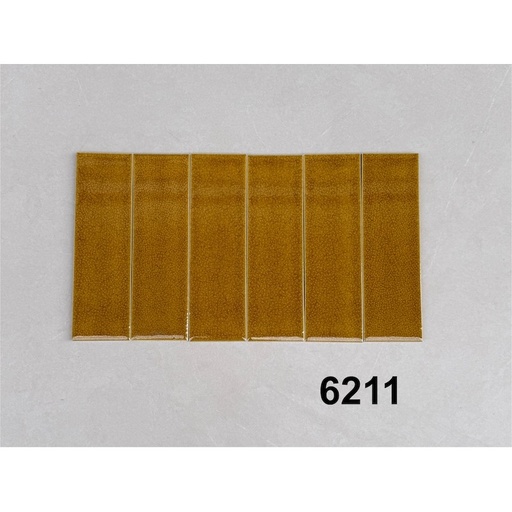 [MHD6211] Gạch Thẻ Men Rạn kt 60x200mm Màu Vàng Mã MHD6211