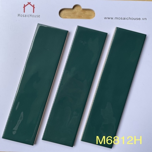 [M6812H] Gạch Thẻ lượn mặt 68x280 mm màu xanh lá đậm M6812H