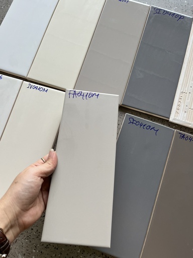 [FA0410M] Gạch thẻ xám mờ 100x250mm FA0410M