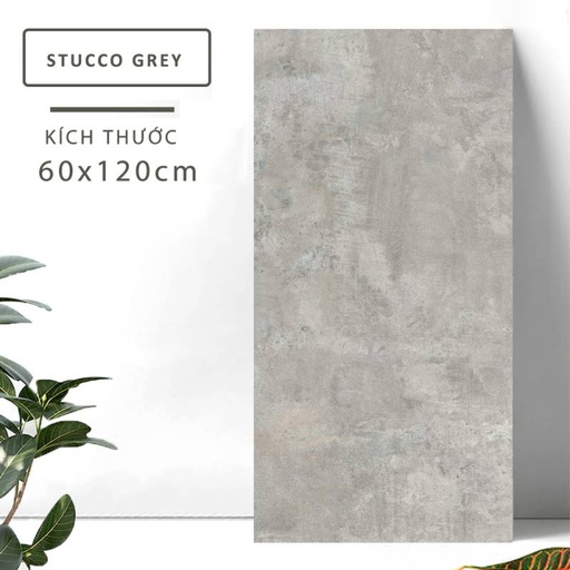 [Stucco Grey] Gạch khổ lớn cao cấp nhập khẩu Ấn Độ men matt KT 600x1200mm Stucco Grey