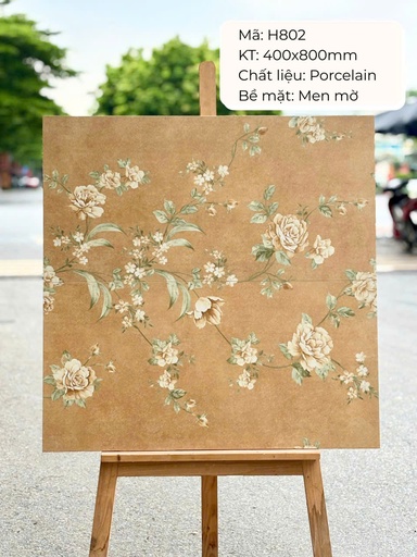 [H802] Gạch ốp lát TQ, KT 400x800 mm Xương Porcelain mặt mờ mã H802 (1thùng/ 1.92m2/ 6v/ 36,5kg)