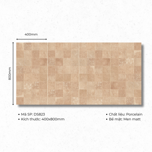 [M823] Gạch ốp lát 400x800 mã M823 (1thùng/ 1.92m2/ 6v/ 36,5kg)