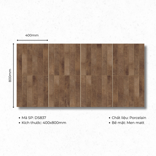 [M837] Gạch ốp lát 400x800 mã M837 (1thùng/ 1.92m2/ 6v/ 36,5kg)