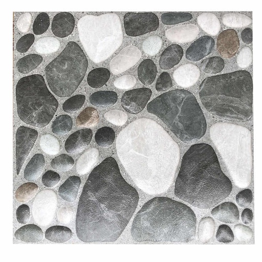 [g38939nd] Gạch lát nền porcelain đá cuội màu xám đậm 40x40 chất lượng tốt thiết kế mới