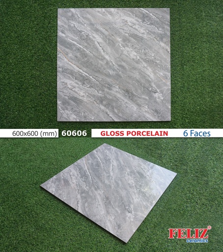 [60606] Gạch lát nền xám bóng 60606 KT 60x60cm