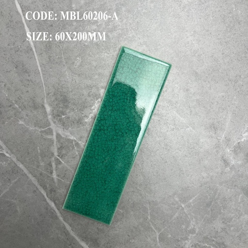 [MBL60206-A] Gạch gốm men rạn 60x200mm xanh ngọc mã MBL60206-A