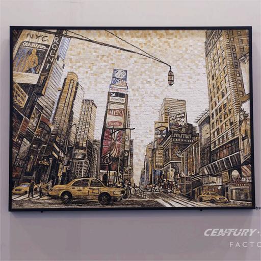 [VAC-001-1] Gạch khảm đá và cỏ thủ công cao cấp trang trí tường phòng khách