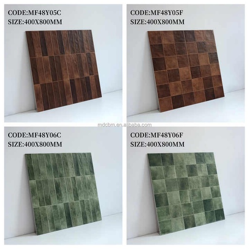 [g38248] Gạch lát nền men sứ họa tiết lưới và sọc 400*800mm, xuất xứ Foshan MDC